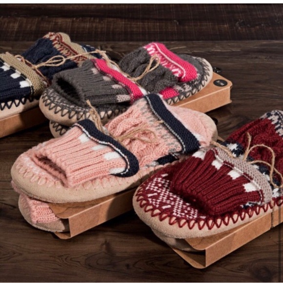 Women’s warm knitted slipper socks comfy cozy stay home weekend slippers - Picture 4 of 5